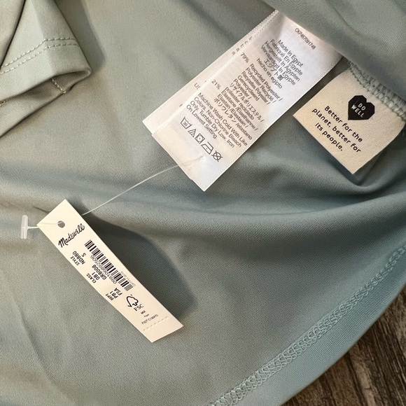 Madewell MWL Flex Dress, with sewn in shorts, Green, Small - Picture 6 of 8